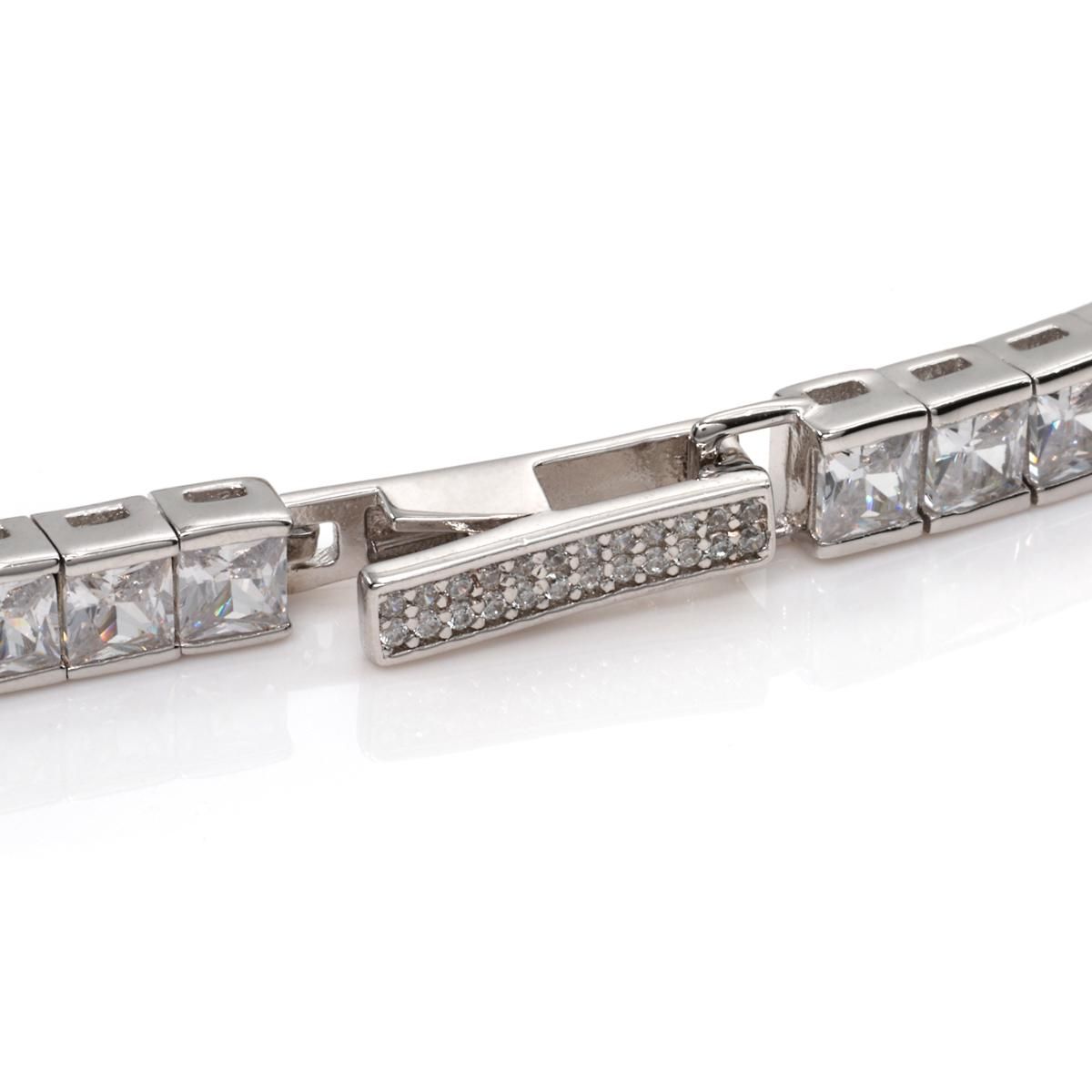 シルバー テニスブレスレット 幅4mm 18cm-20cm AHBL-D040 - AVALANCHE