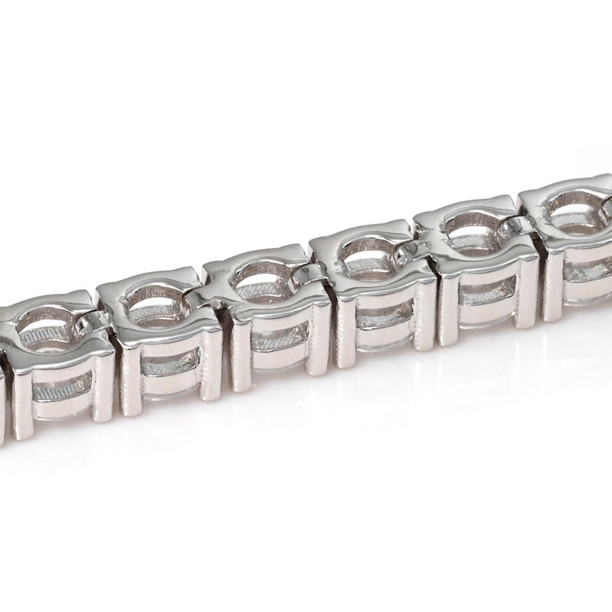 シルバー テニスブレスレット 幅4mm 18cm-20cm AHBL-D042-4MM