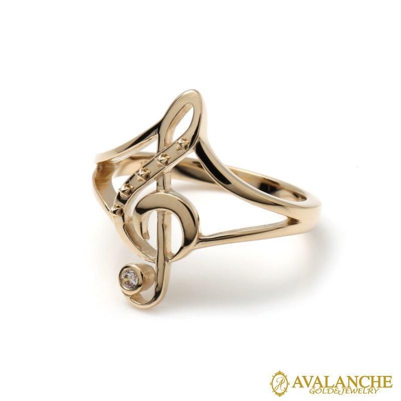 10K イエローゴールド リング 9号-19号 1-11030-02 - AVALANCHE