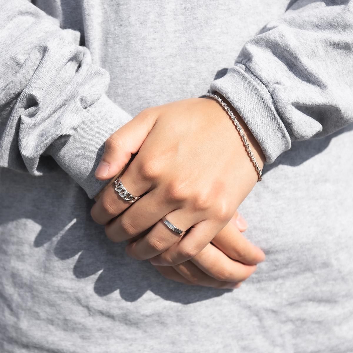 10K ホワイトゴールド リング 11号-25号 2-1951-02 - AVALANCHE