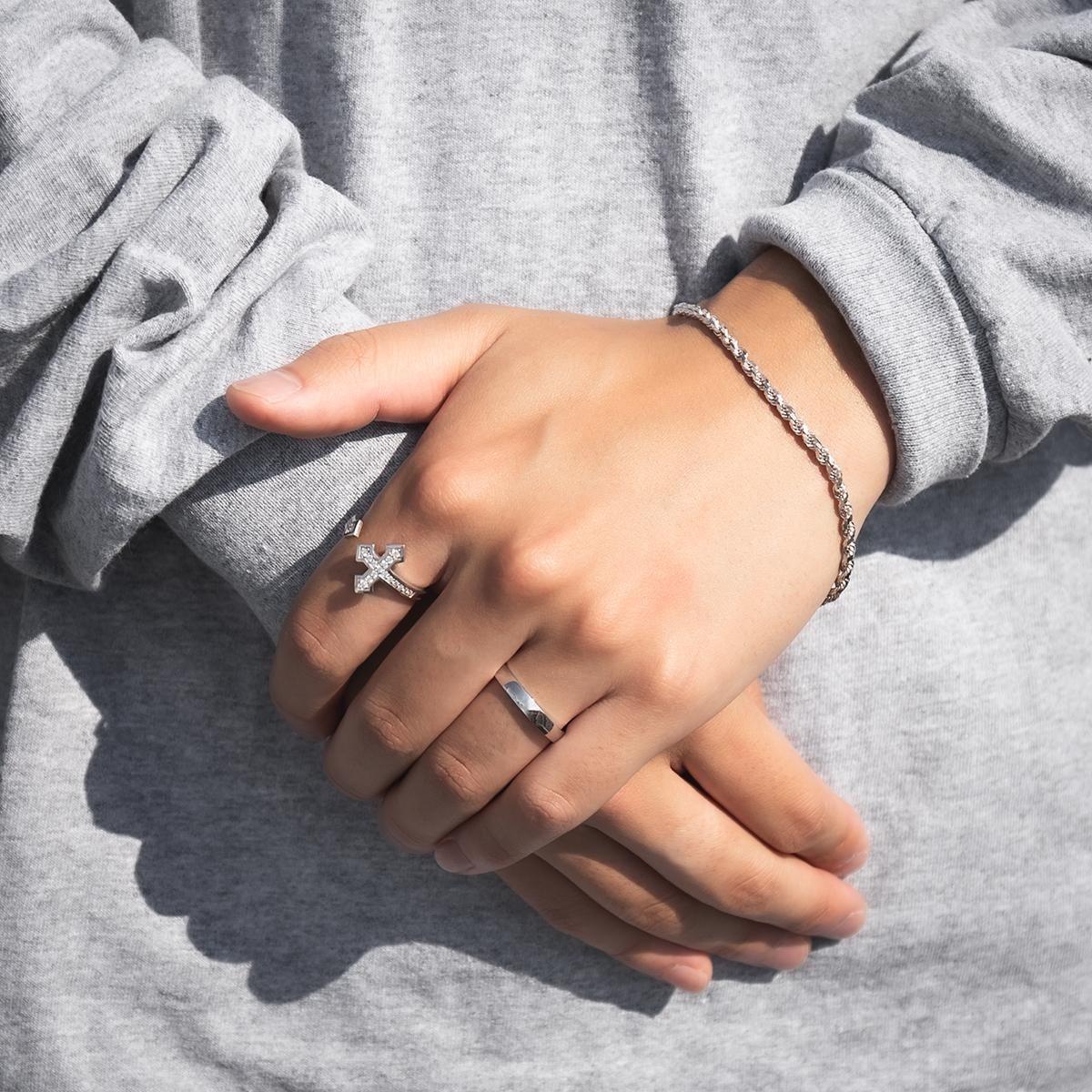 10K ホワイトゴールド リング 11号-21号 1-10206-03 - AVALANCHE