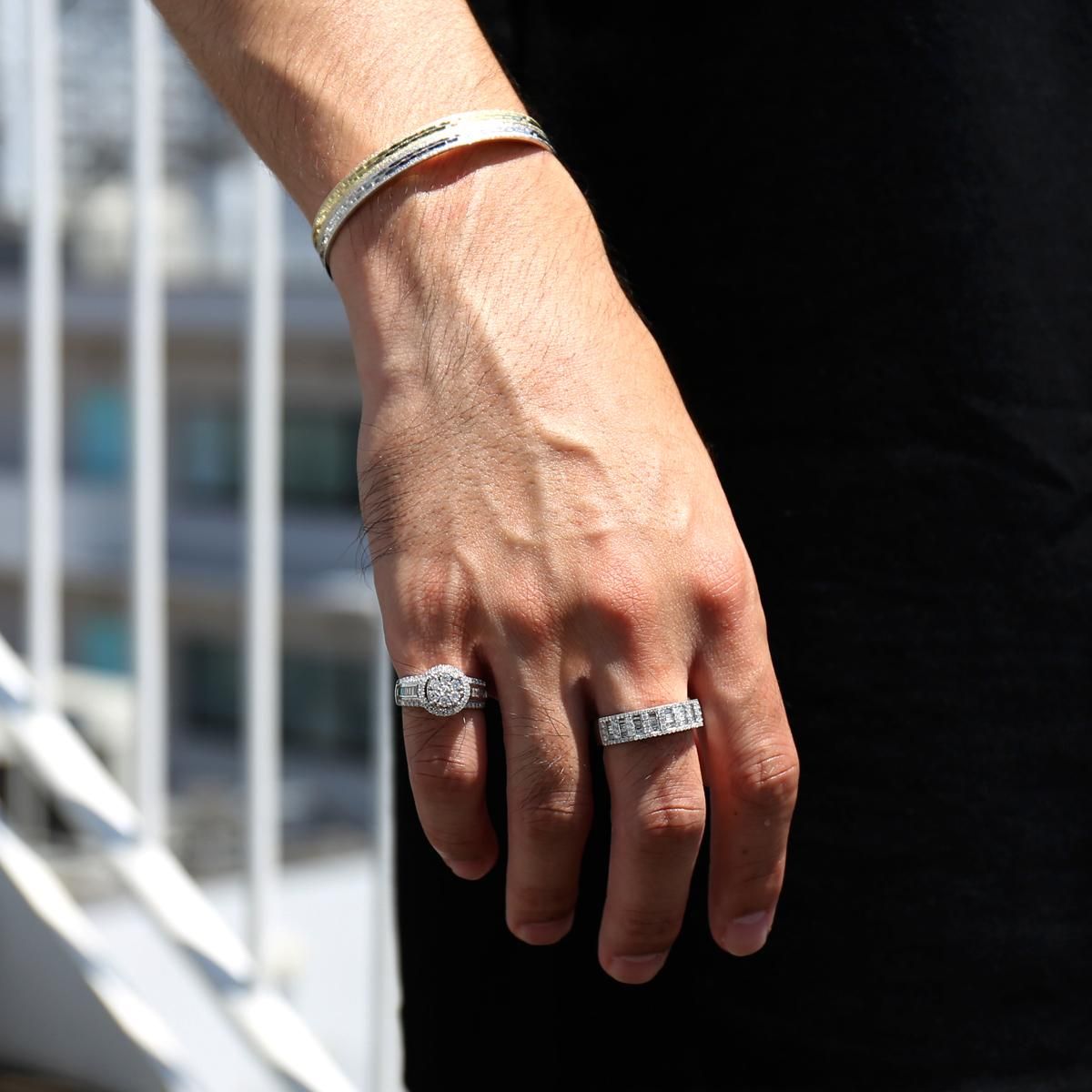 ダイヤモンド 10K ホワイトゴールド リング 14号 A0225700-WG