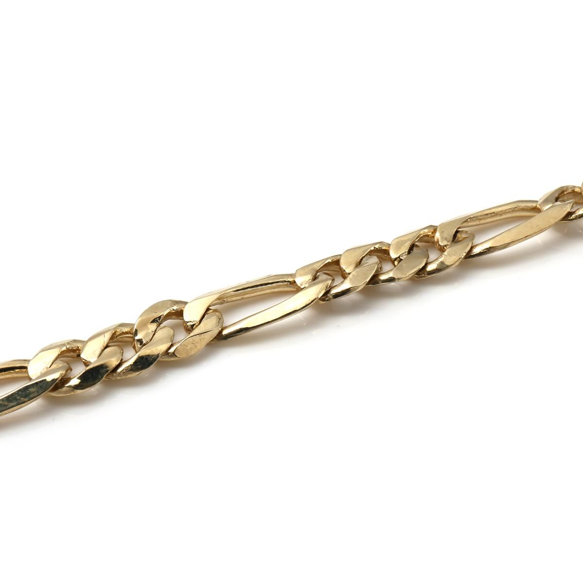 10K イエローゴールド フィガロブレスレット 幅6.5mm 20cm - AVALANCHE