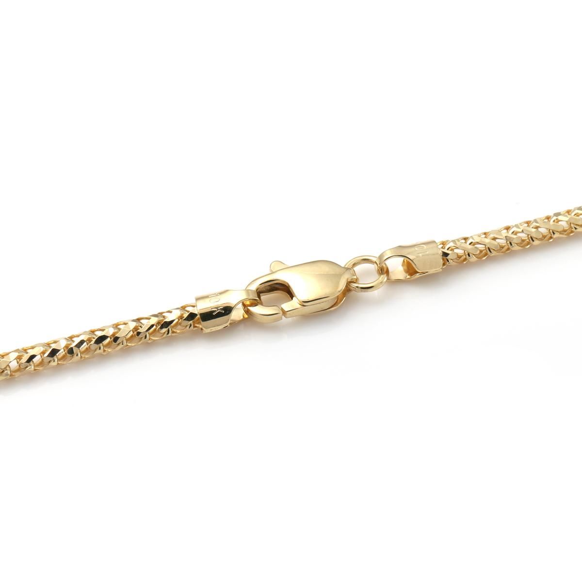 10K イエローゴールド フランクリンネックレス 幅2mm 45cm-60cm