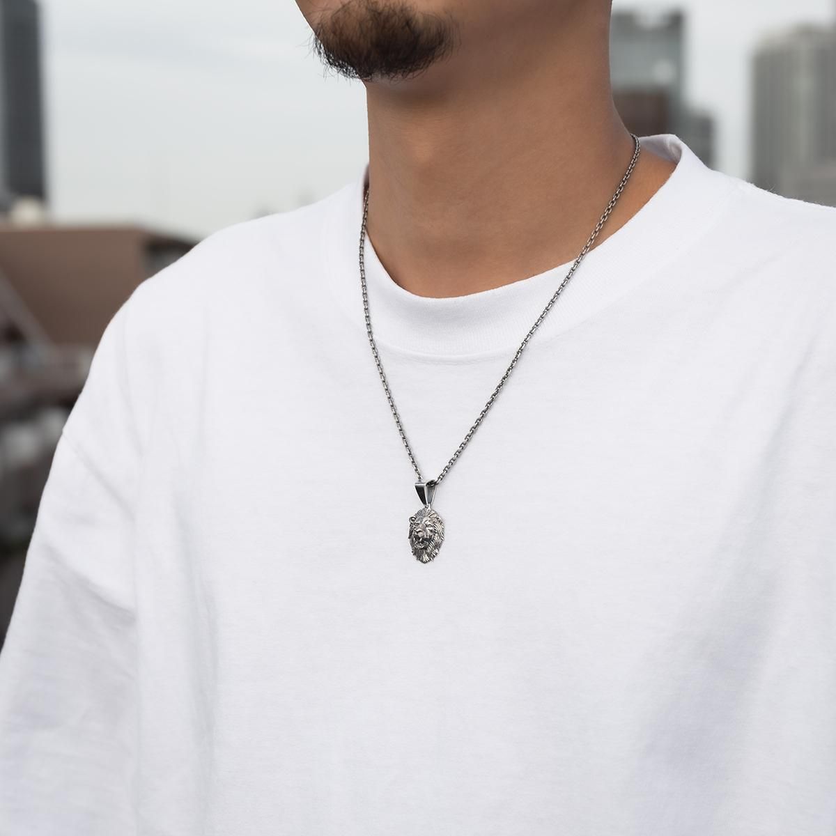 シルバー ネックレス&ペンダント 45cm-50cm いぶし加工 3-13077-03