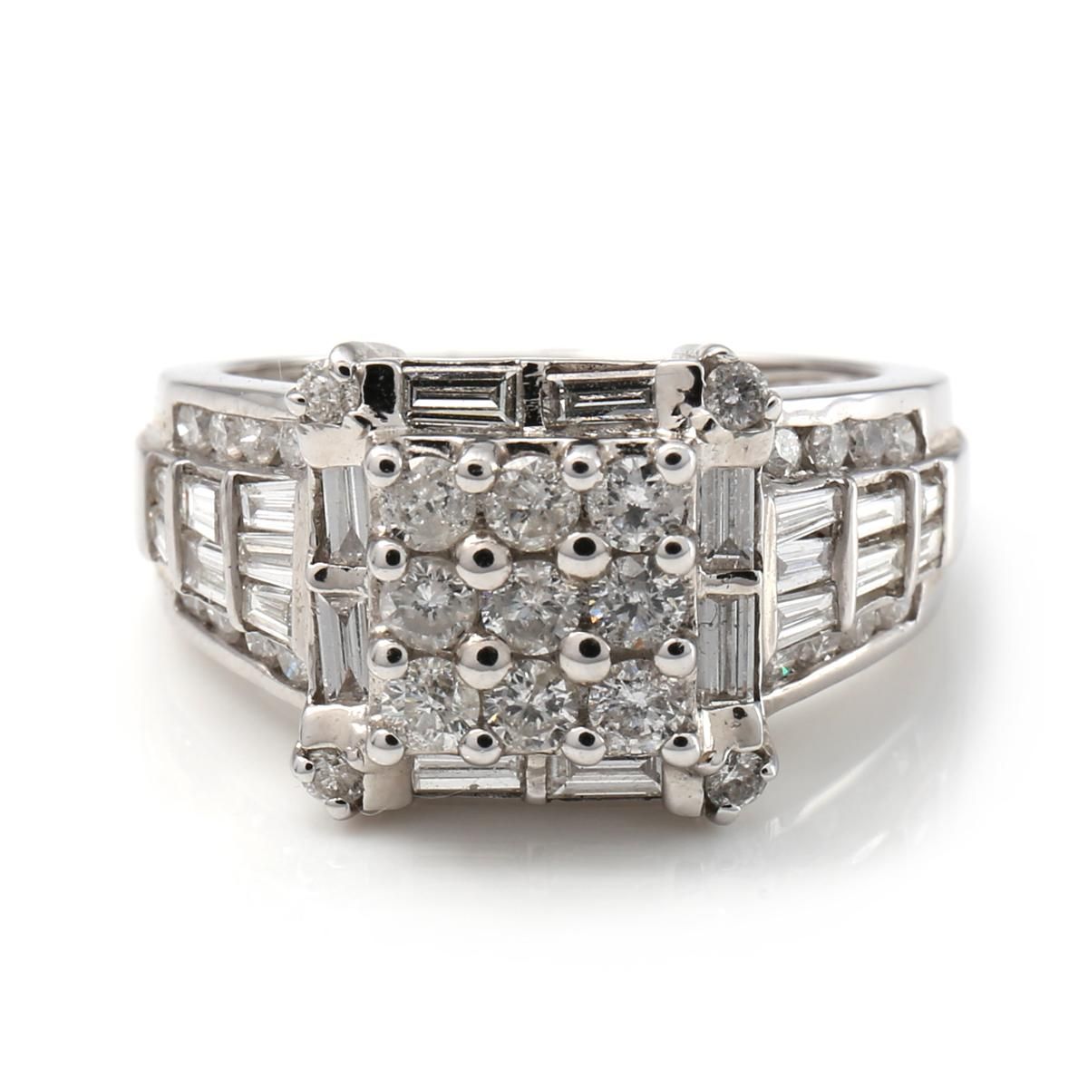 ダイヤモンド 10K ホワイトゴールド リング 13号 - AVALANCHE OFFICIAL