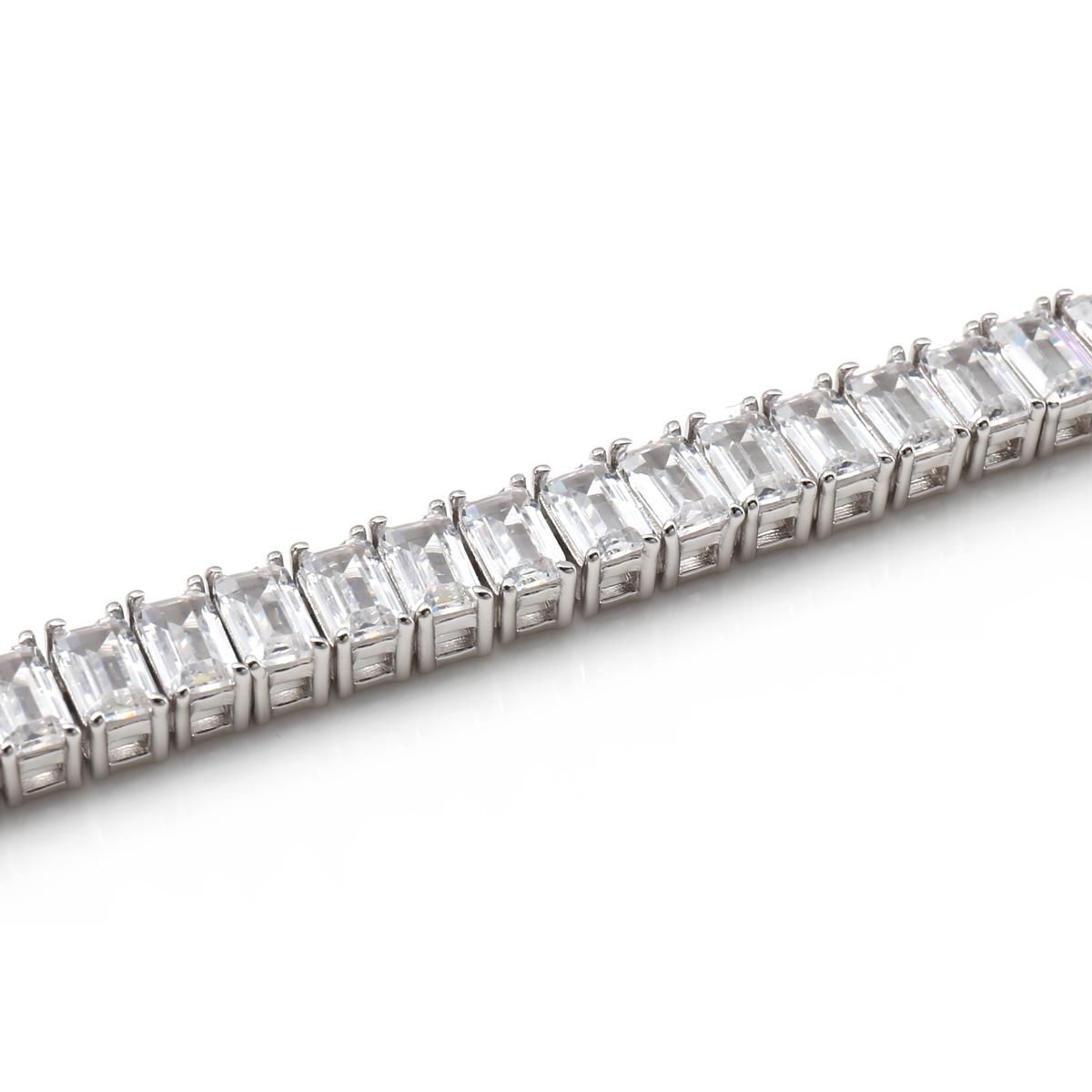 シルバー テニスネックレス 幅5.5mm 45cm-50cm AEN001-5X3MM