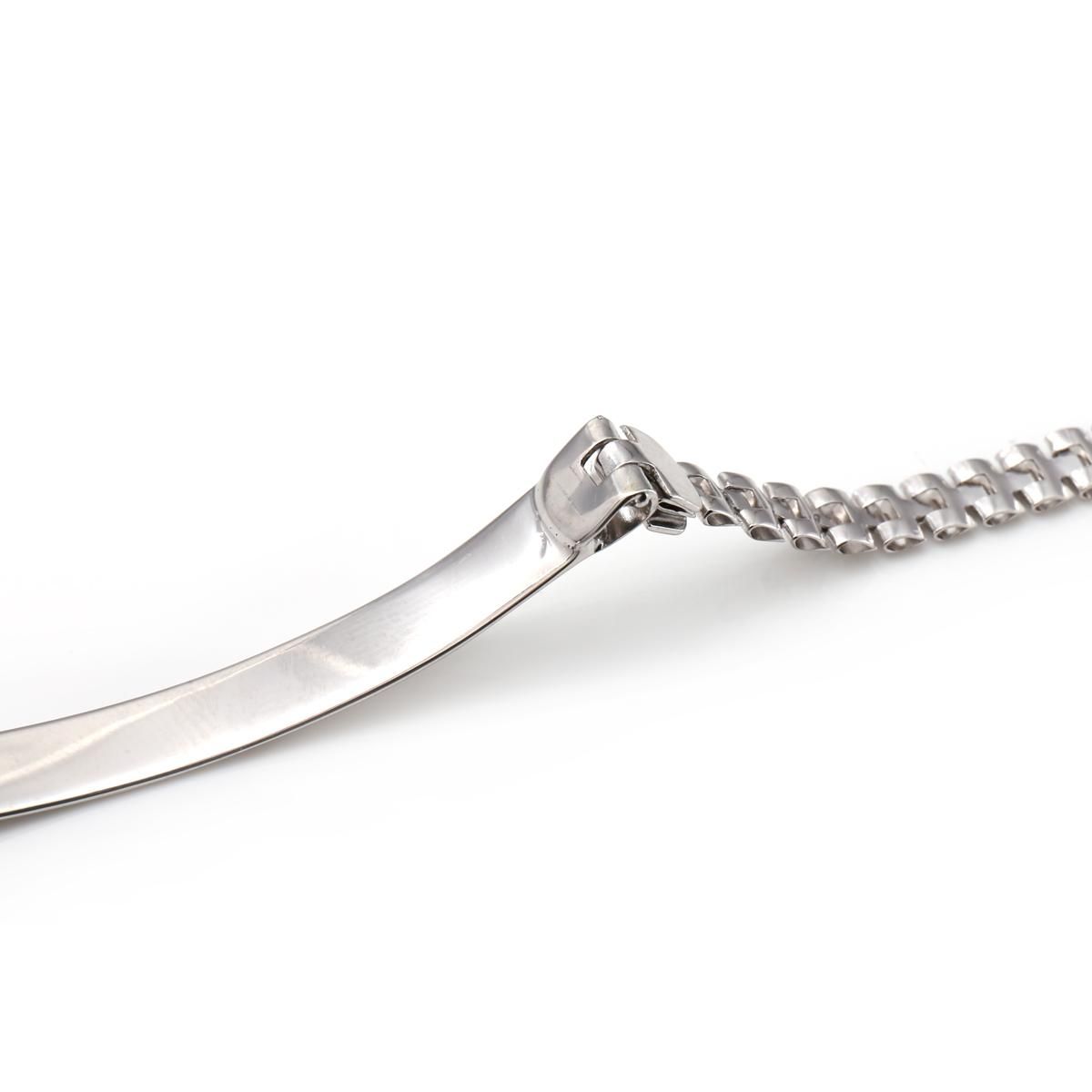 10K ホワイトゴールド ブレスレット 幅5mm 20cm ABE-13 - AVALANCHE