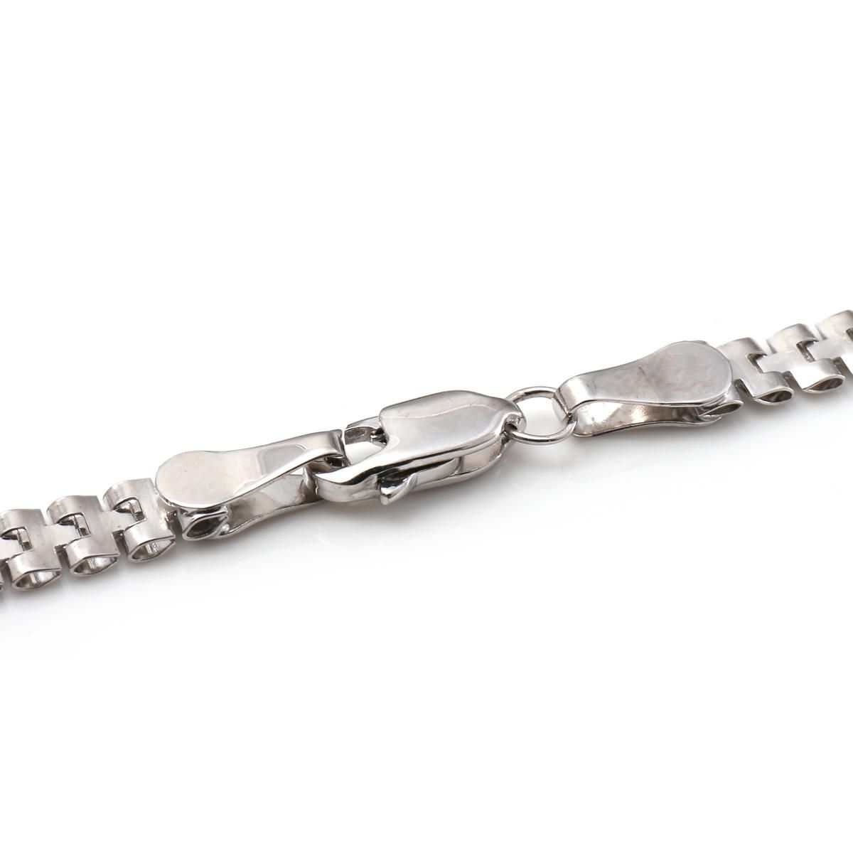 10K ホワイトゴールド ブレスレット 幅5mm 20cm ABE-13 - AVALANCHE