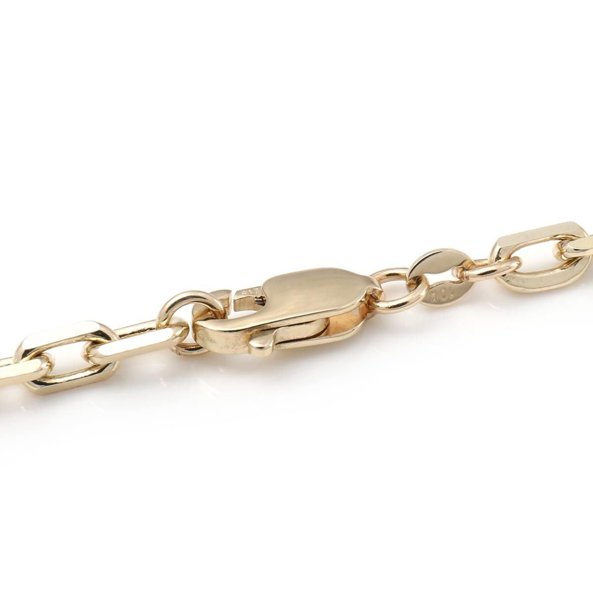 10K イエローゴールド アズキネックレス 幅3.8mm 50cm KKP7884