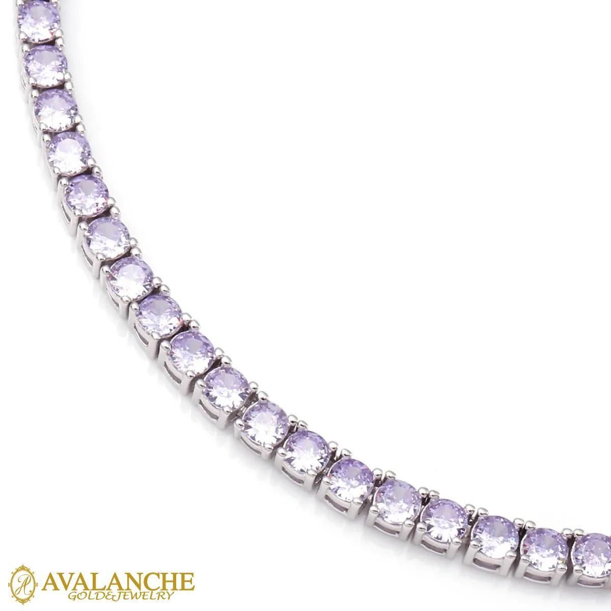 シルバー テニスネックレス 幅3.5mm 40cm-45cm - AVALANCHE OFFICIAL STORE