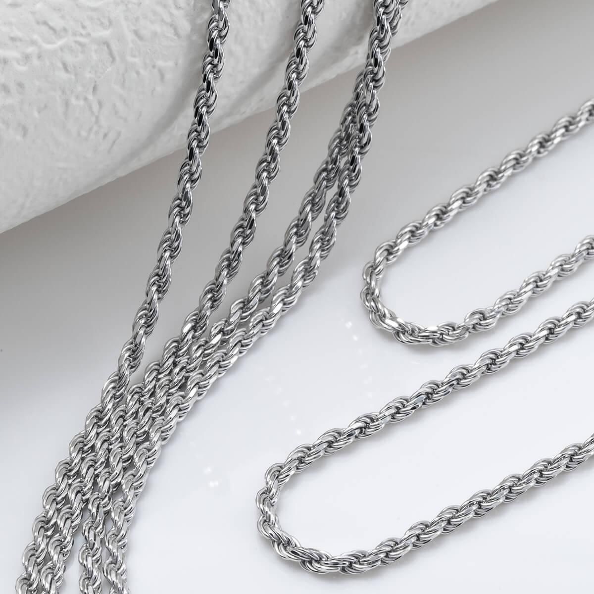 シルバー ロープネックレス 幅2mm 40cm-60cm 040HCMD - AVALANCHE