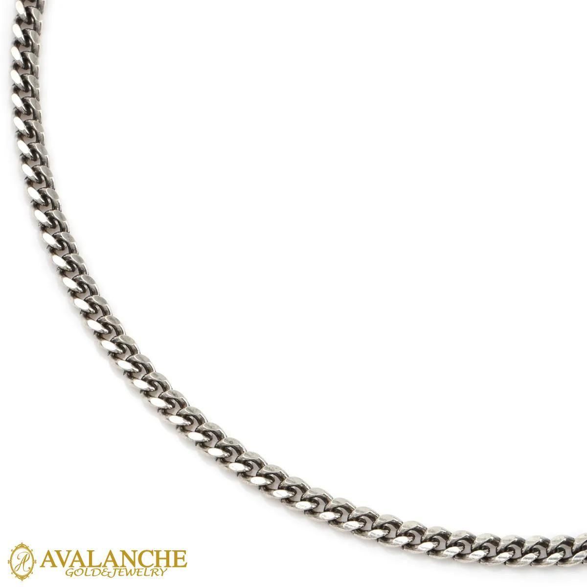 シルバー マイアミネックレス 幅2.8mm 45cm-55cm いぶし加工 080KDO2