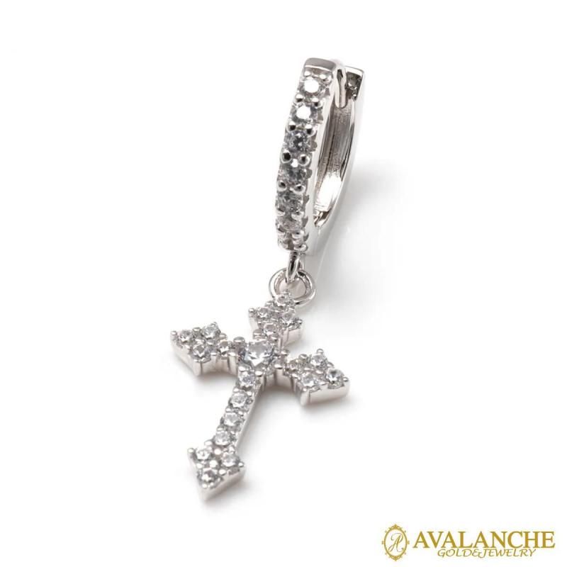 シルバー テニスネックレス 幅4mm 45cm-50cm AHNL-D001-CROSS