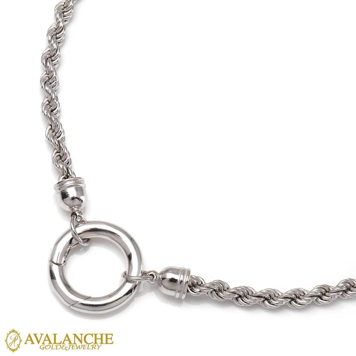シルバー ロープネックレス 幅3.5mm 50cm-55cm C1066 - AVALANCHE