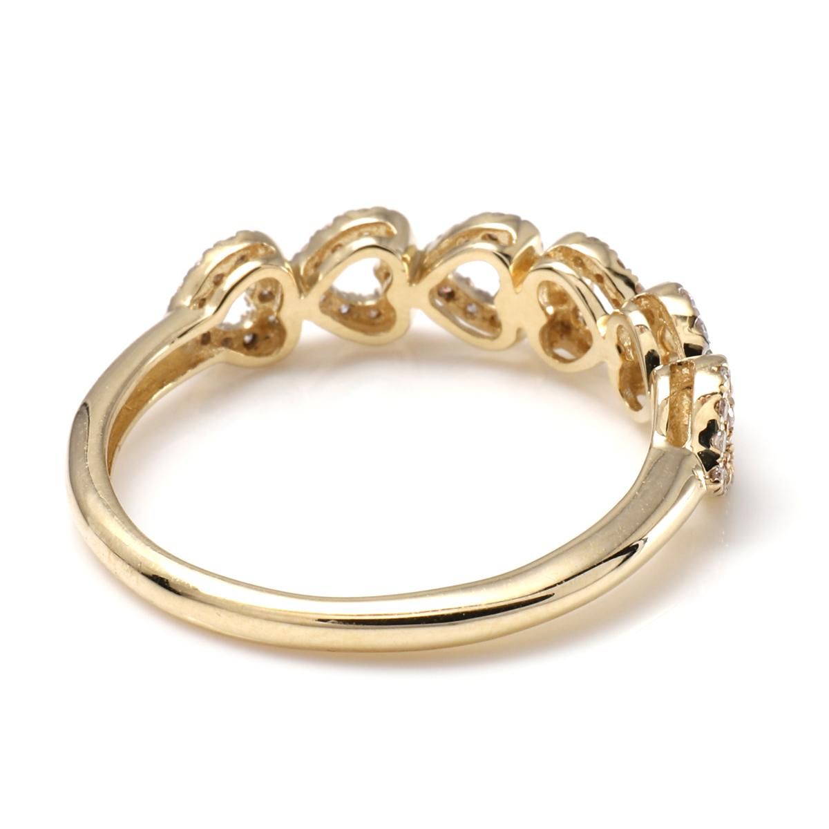 ダイヤモンド 10K イエローゴールド リング 14号 A0229673-YG