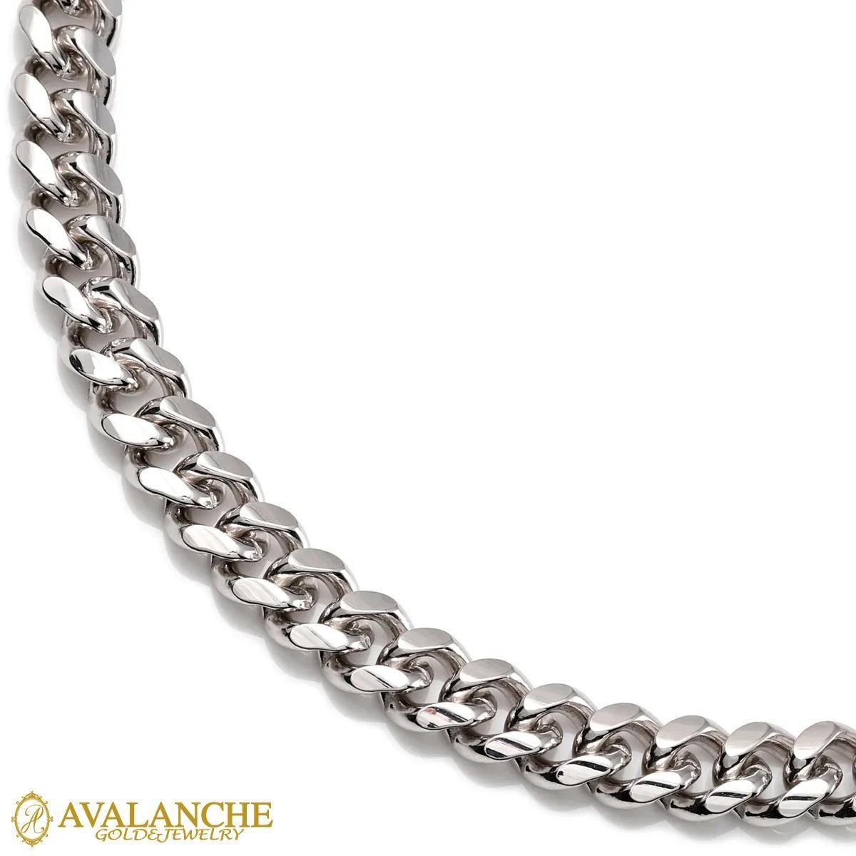 シルバー マイアミネックレス 幅6.5mm 45cm-60cm A180KMDO2