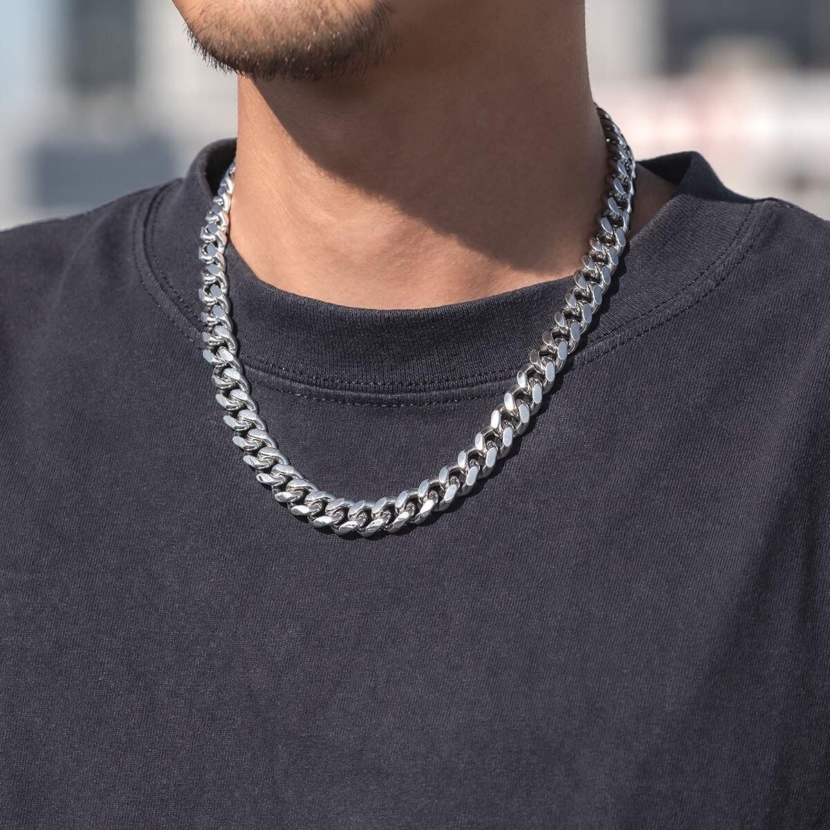 シルバー マイアミネックレス 幅11mm 45cm-60cm A300KDO2 - AVALANCHE