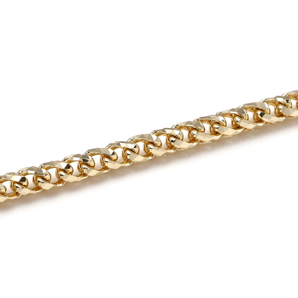 10K イエローゴールド フランクリンネックレス 幅2.5mm 50cm-60cm