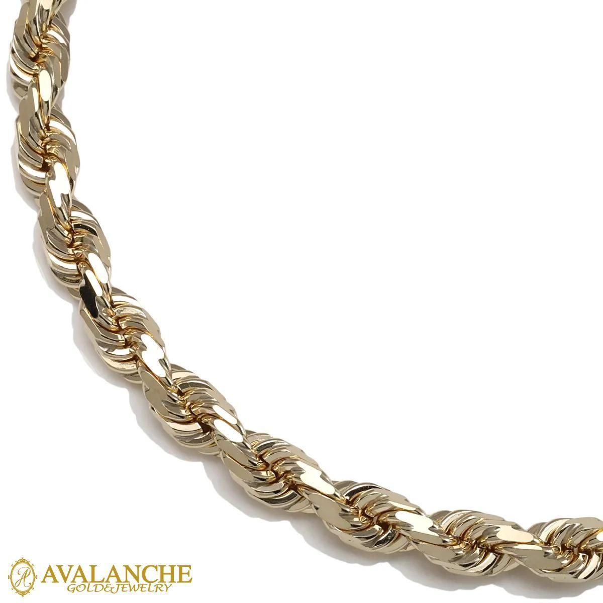 10K イエローゴールド ロープネックレス 幅5mm 45cm 定価 800,000円