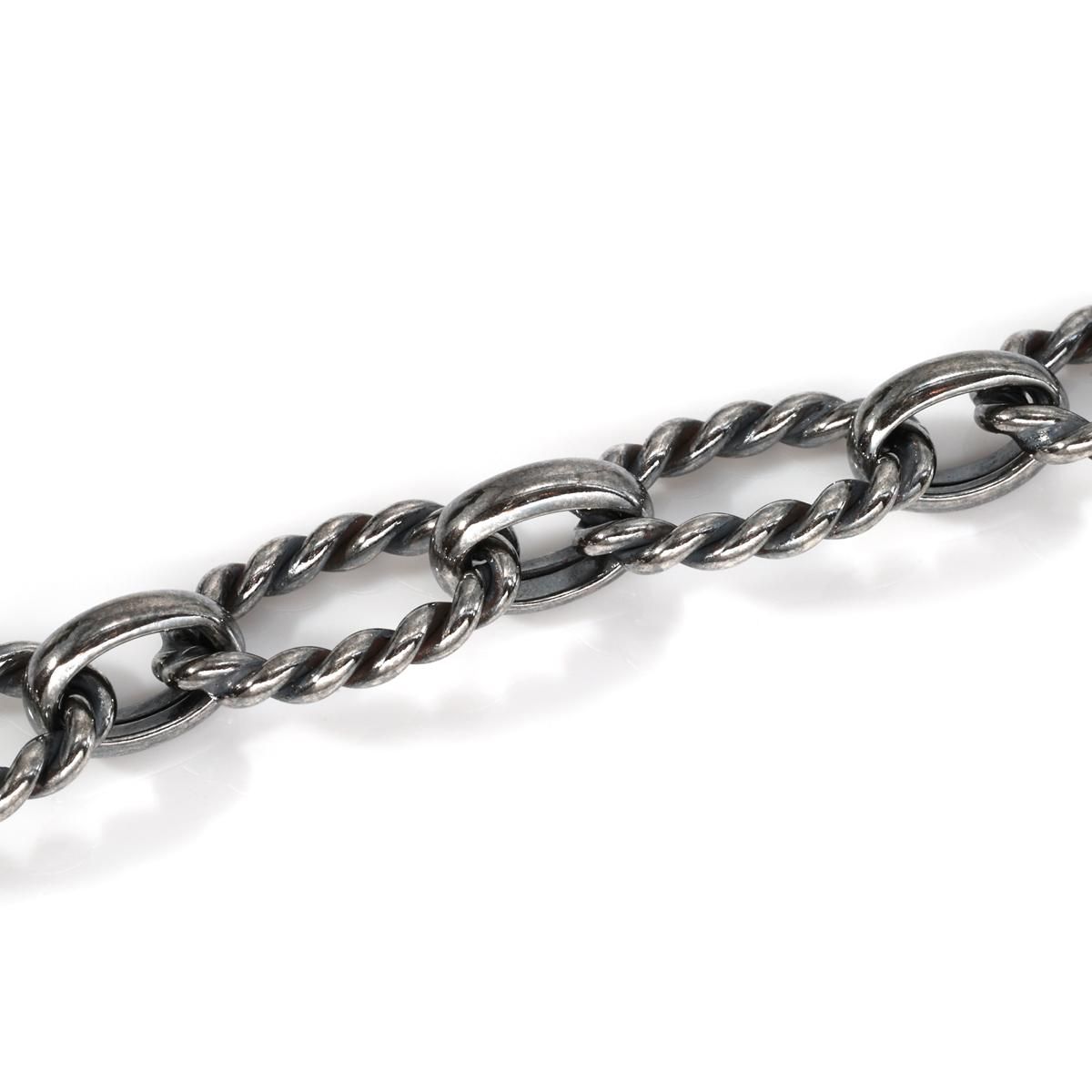 シルバー ブレスレット 幅10mm 18cm-21cm いぶし加工 GIU716-OX