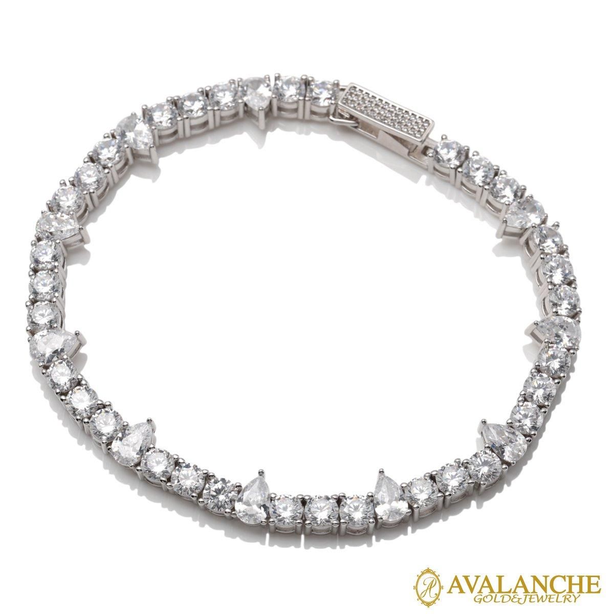 シルバー スパイクテニスブレスレット 幅6.5mm 19cm SPIKE01-BR