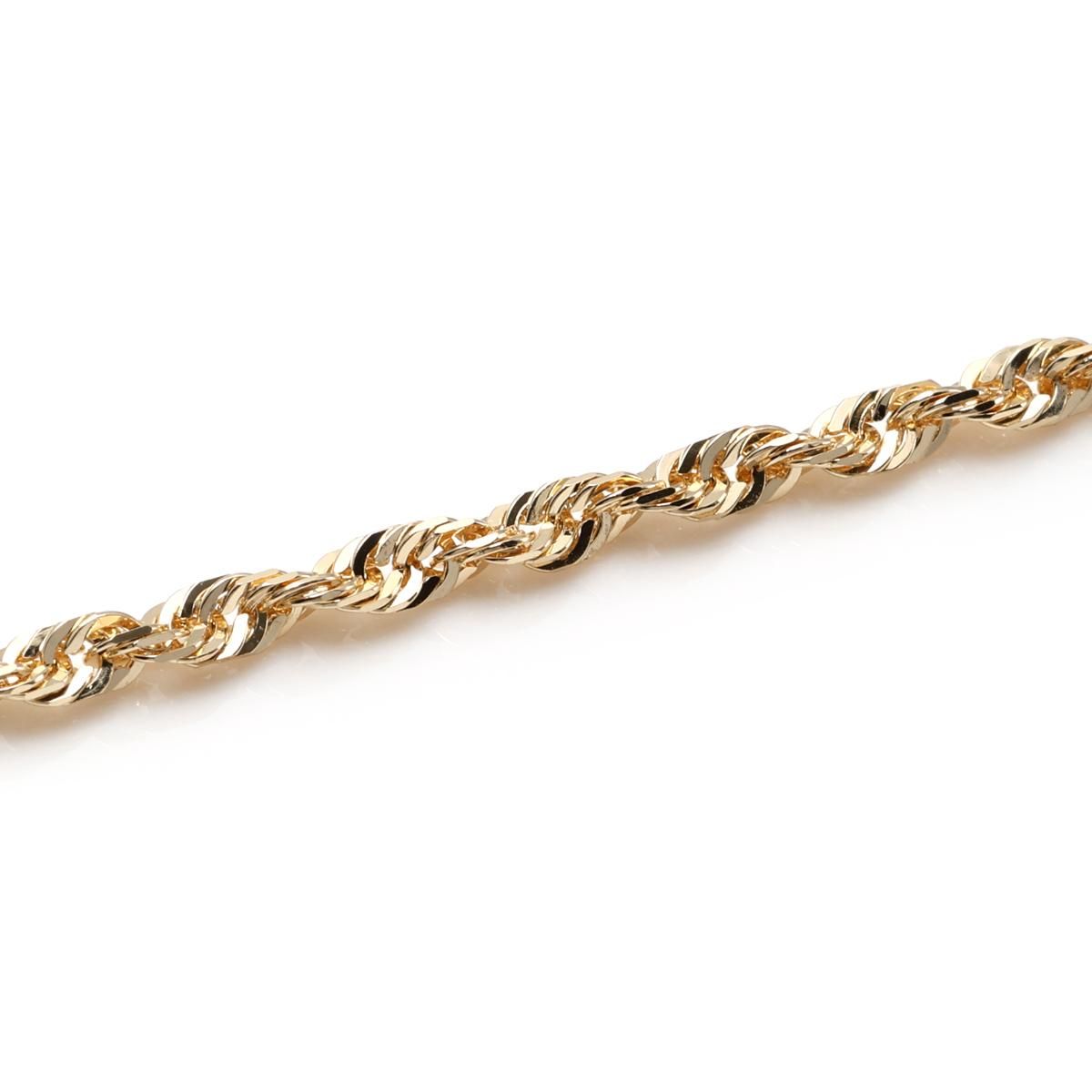 10K イエローゴールド ロープネックレス 幅2mm 45cm-55cm UKPG000026