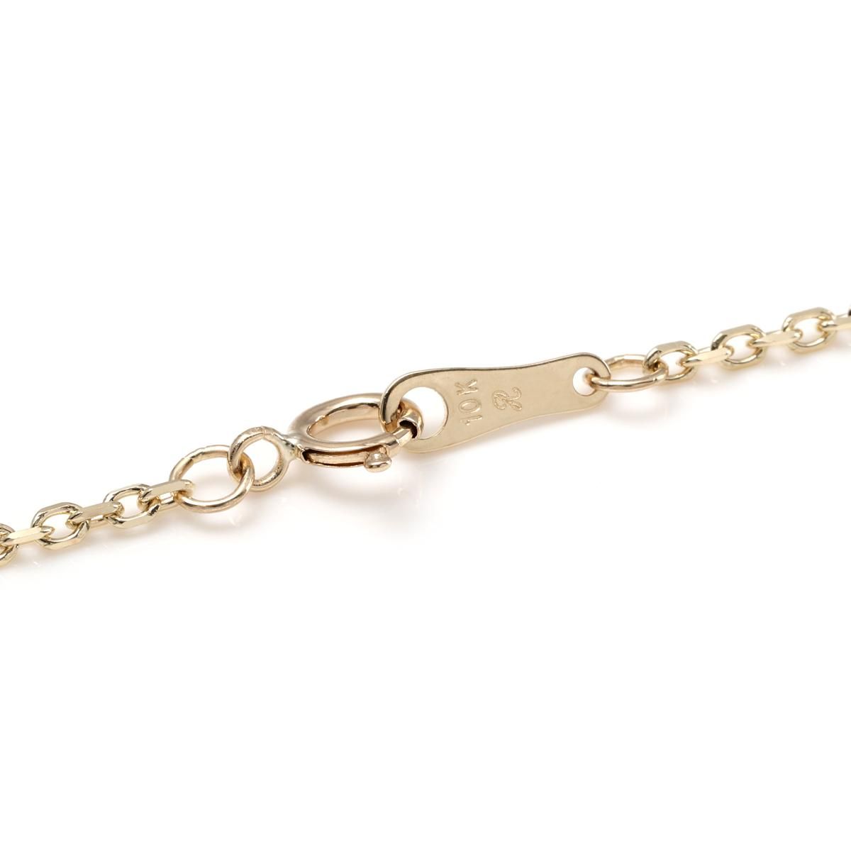 10K イエローゴールド カットアズキネックレス 幅1.5mm 40cm-55cm