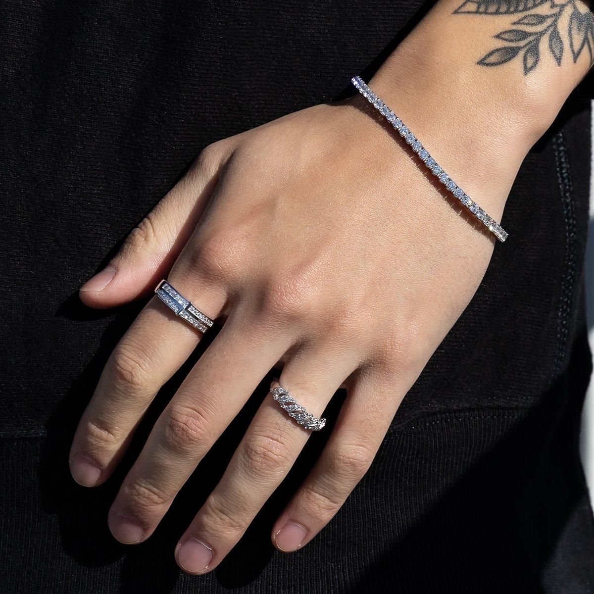 ダイヤモンド 14K ホワイトゴールド リング 14号 ALWEV14846