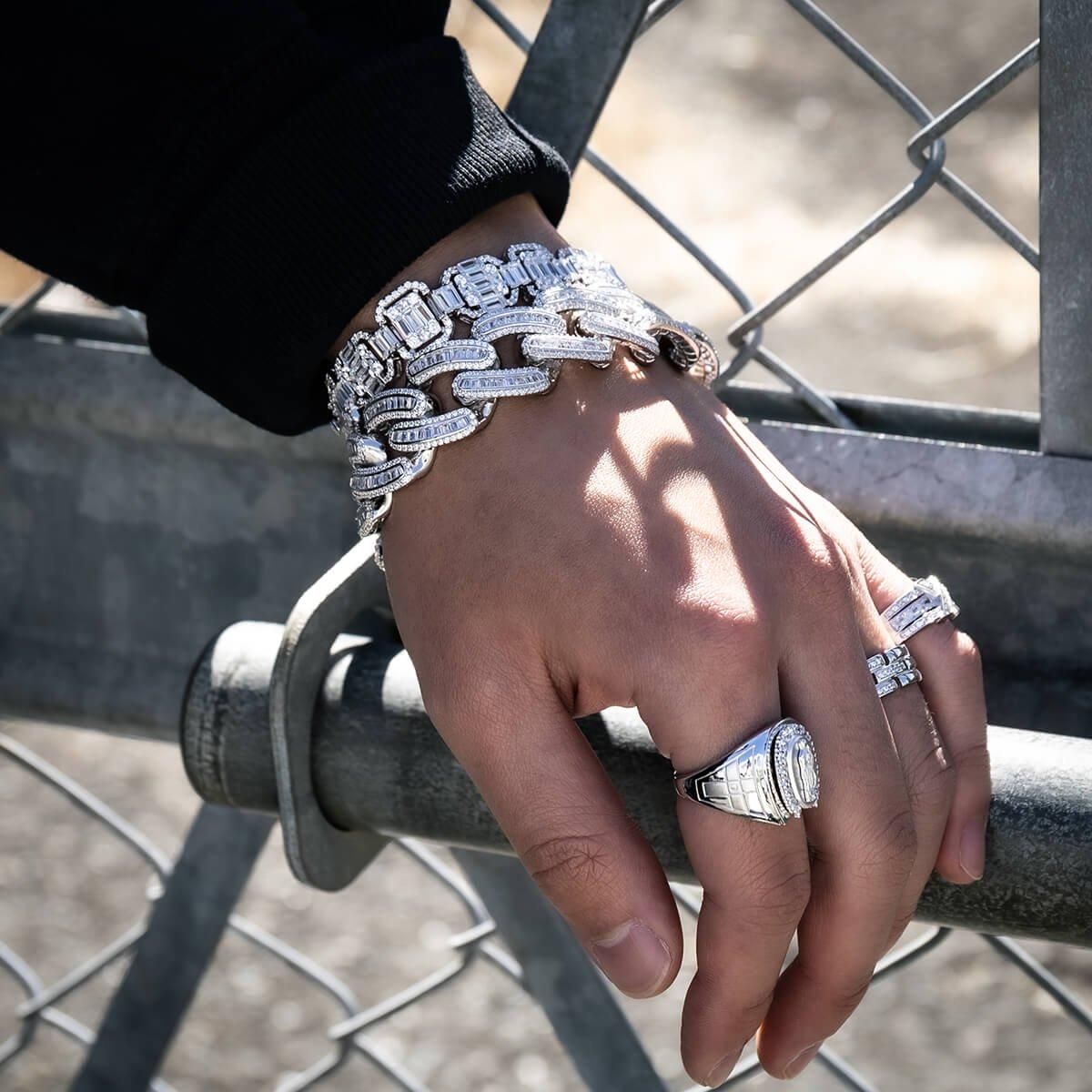 シルバー マイアミブレスレット 幅19mm 20cm AGMB94 - AVALANCHE