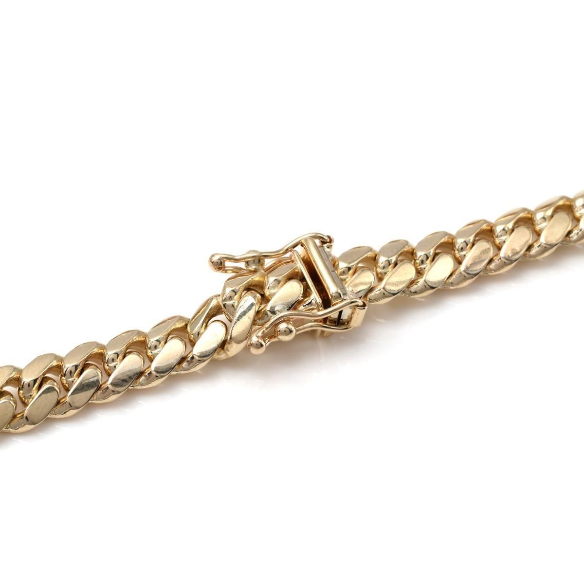 10K イエローゴールド マイアミブレスレット 幅6mm 19cm KKP6029