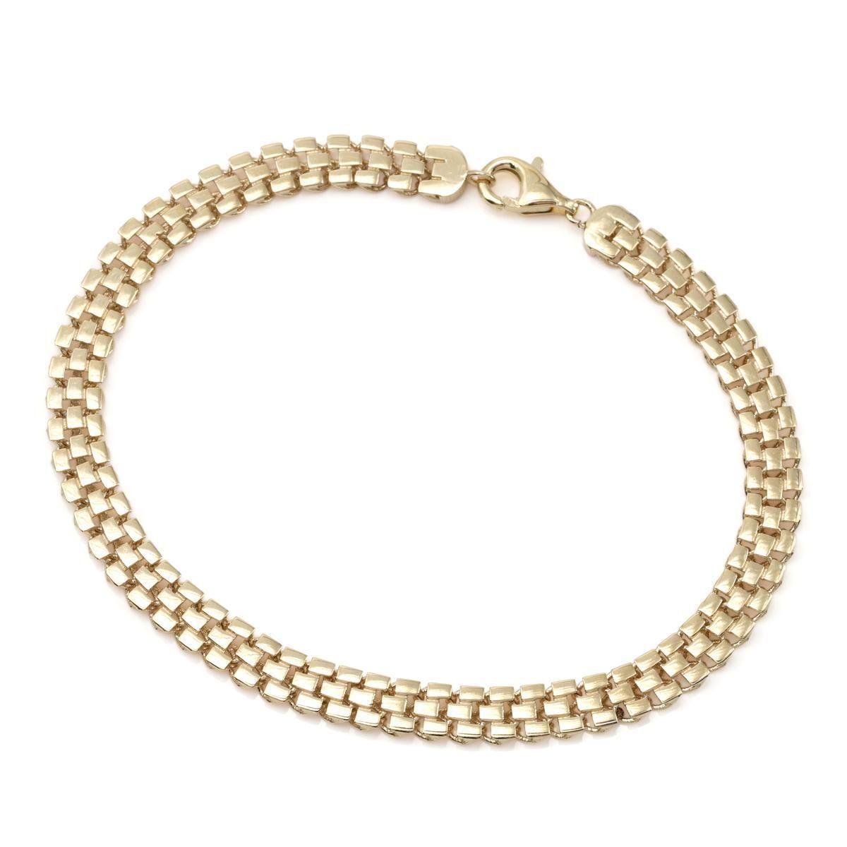 10K イエローゴールド ブレスレット 幅5mm 18cm-19cm GBR-34