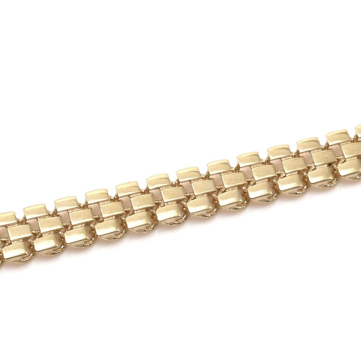 10K イエローゴールド ブレスレット 幅5mm 18cm-19cm GBR-34