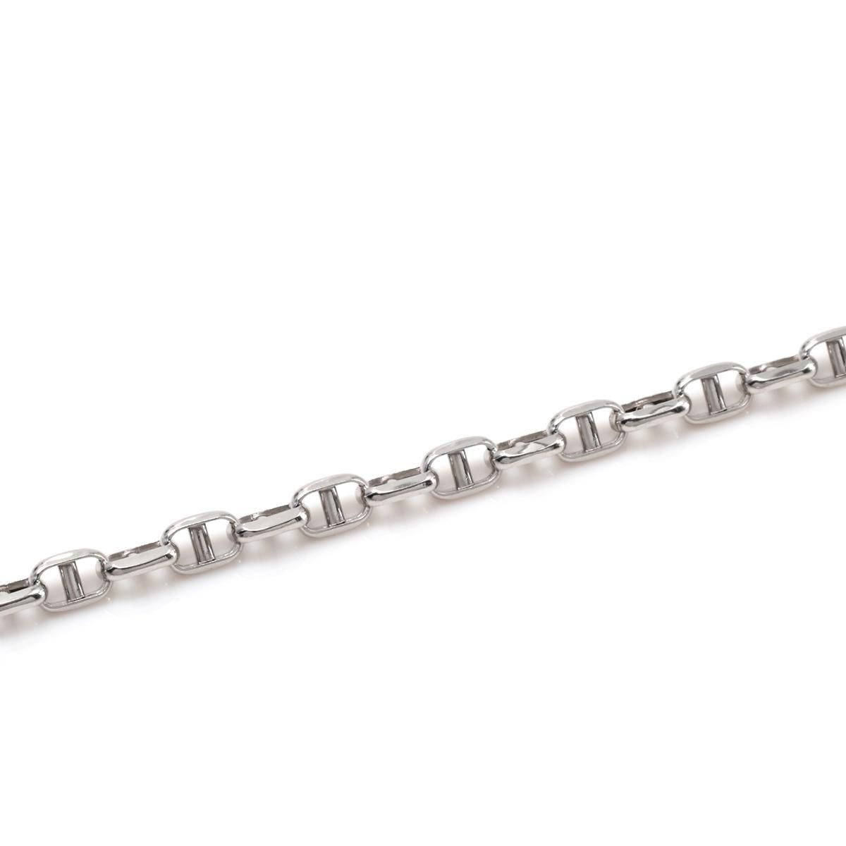 10K ホワイトゴールド アンカーネックレス 幅2.8mm 45cm-60cm