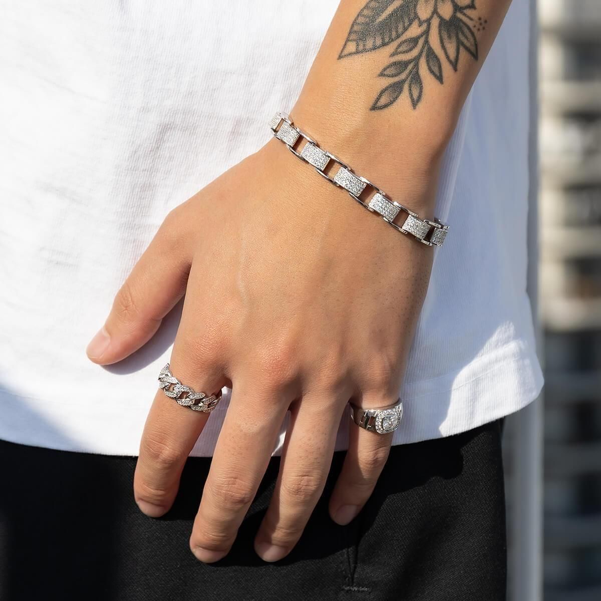 シルバー ブレスレット 幅8mm 19cm A1E316 - AVALANCHE OFFICIAL STORE