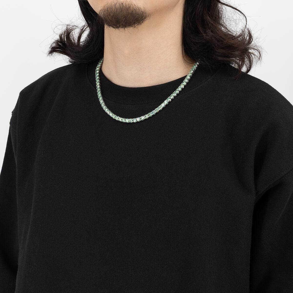 モアサナイト シルバー テニスネックレス 幅5mm 50cm 5MMTN-GRN-MST