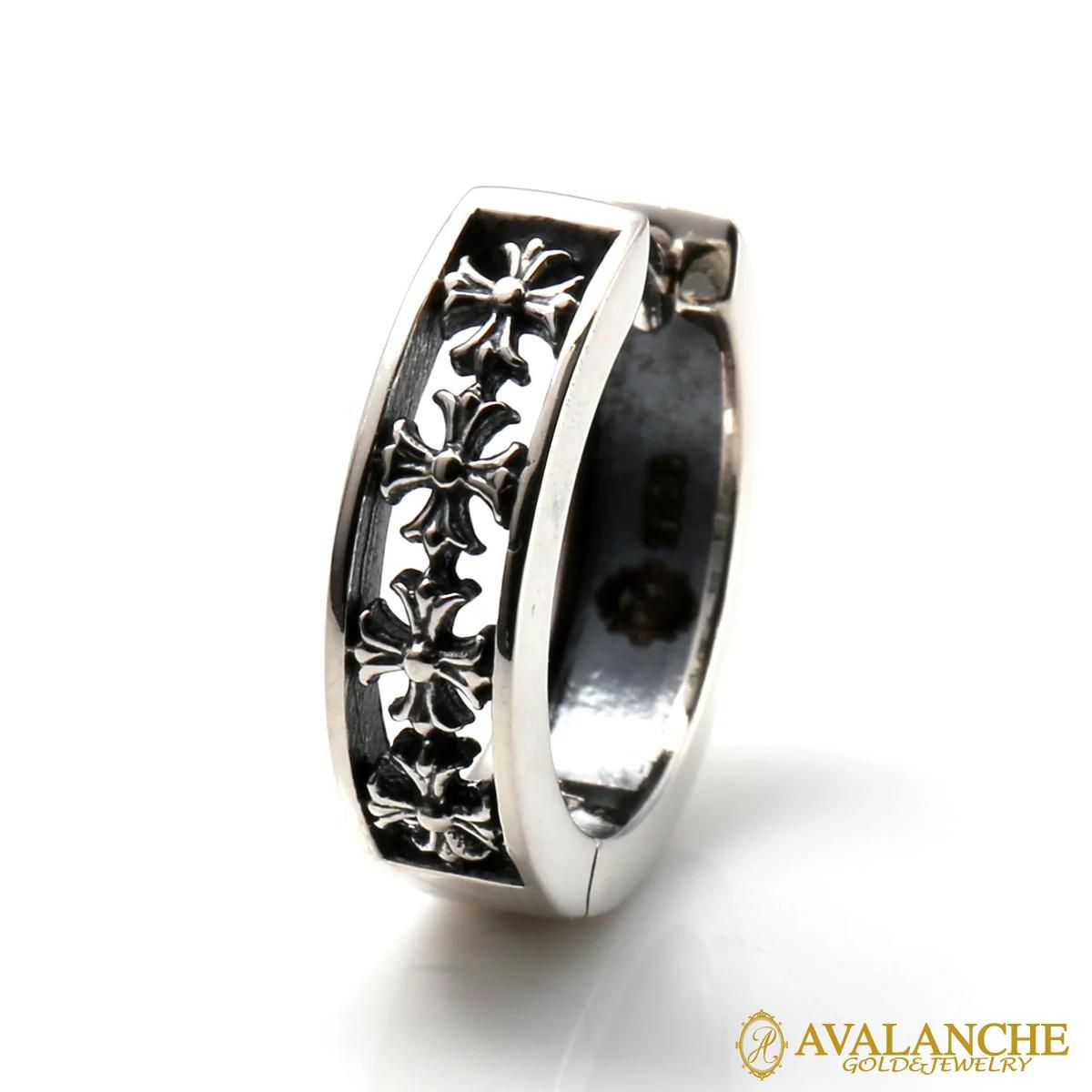 シルバー ピアス 14.5mm いぶし加工 - AVALANCHE OFFICIAL STORE