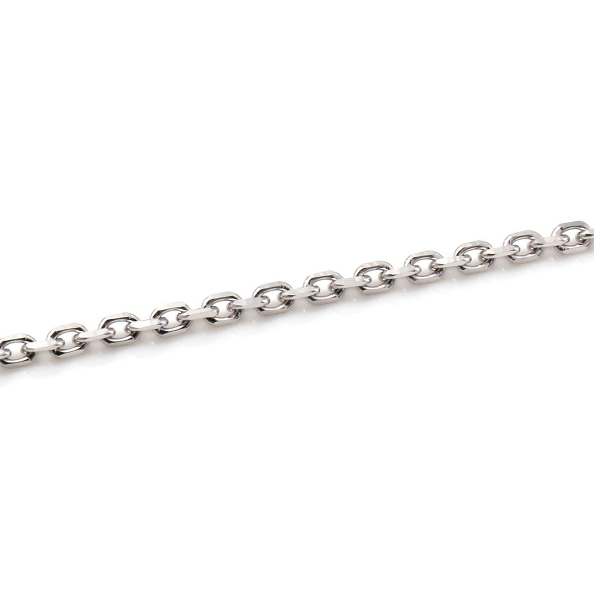 10K ホワイトゴールド アズキネックレス 幅1.5mm 40cm-50cm ｱｽﾞｷ0.4