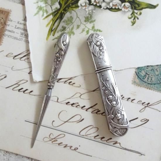 すずらん ニードルケース アンティーク | フランス すずらんモチーフ