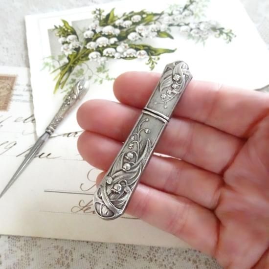 すずらん ニードルケース アンティーク | フランス すずらんモチーフ