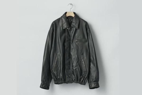 ssstein | シュタイン COW LEATHER VINTAGE ZIP JACKET(BLACK