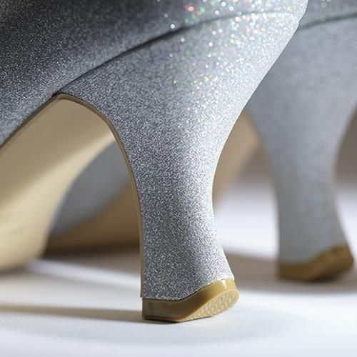 プロ用 ヒール高7.5cm（キラ・シルバー）婦人（22.0～25.5cm