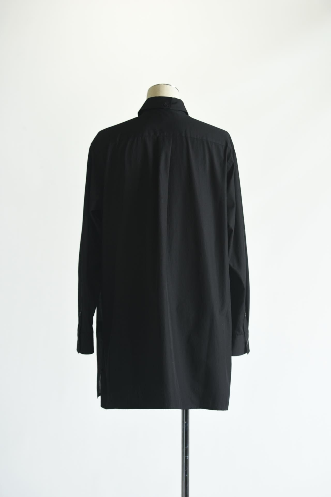 Y's for men OVERSIZED SHIRT BROAD AND CELLULOSE BLACK DAHLIA - Ka