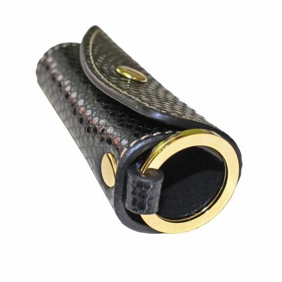 本格的なオールレザーのキーケース・オープナー（ブラックリザード