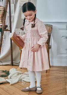 Kidiwi ピンク タータン | スモッキングドレス - 一針一針、手刺繍で