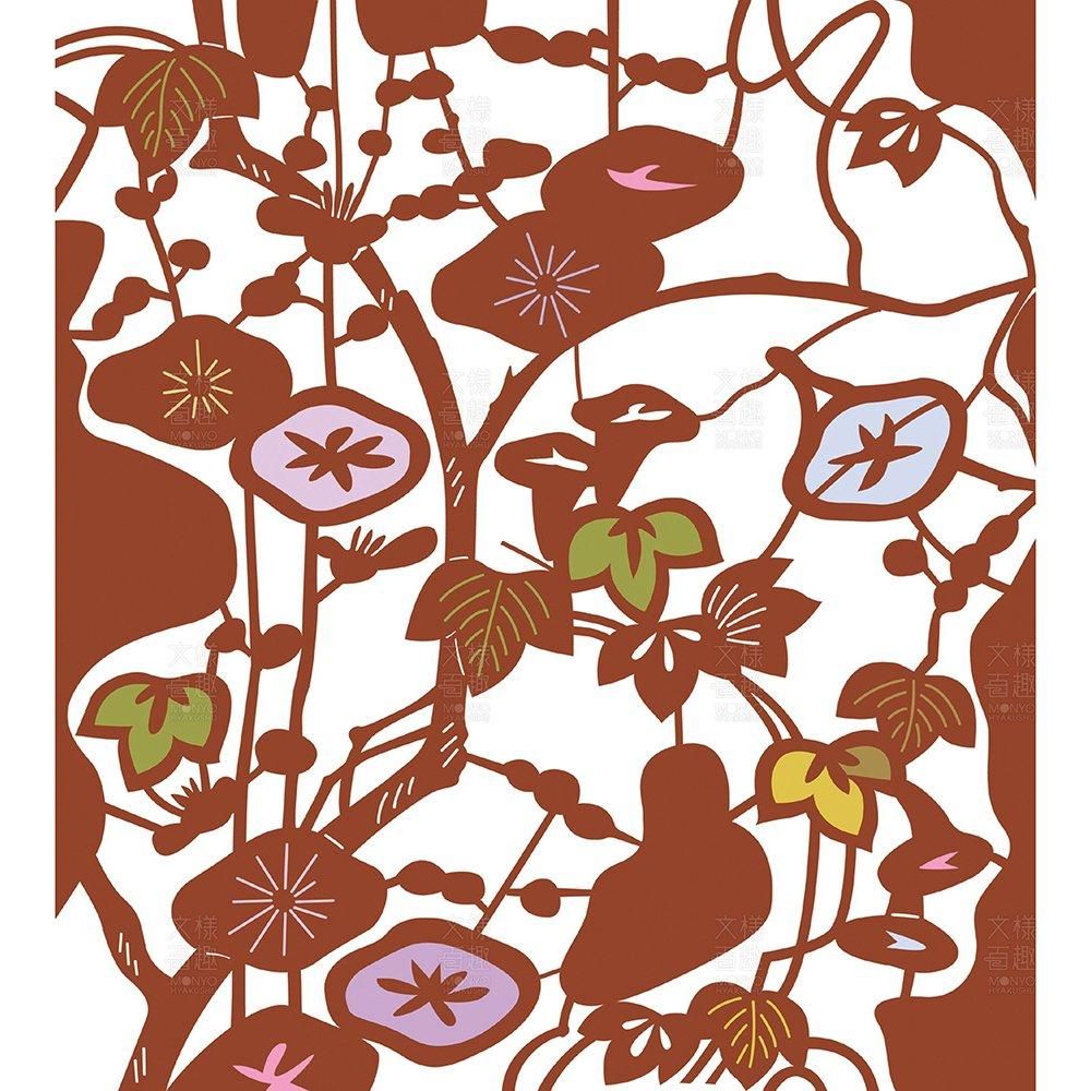 染付型紙の朝顔文 - 伝統文様のデザイン素材なら【文様百趣ONLINE SHOP】