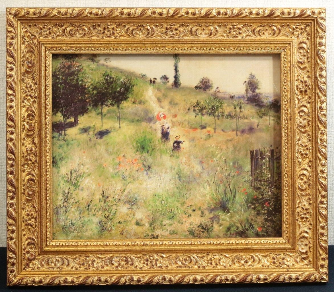 工芸画 オーギュスト・ルノワール「草原の坂道」 商品番号06062401- 絵