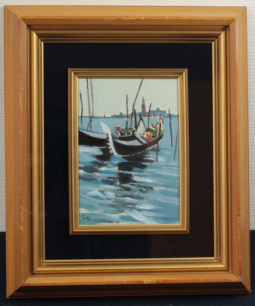 油彩 関屋俊彦 「ベネチアゴンドラ SM」 商品番号06061803- 絵のある