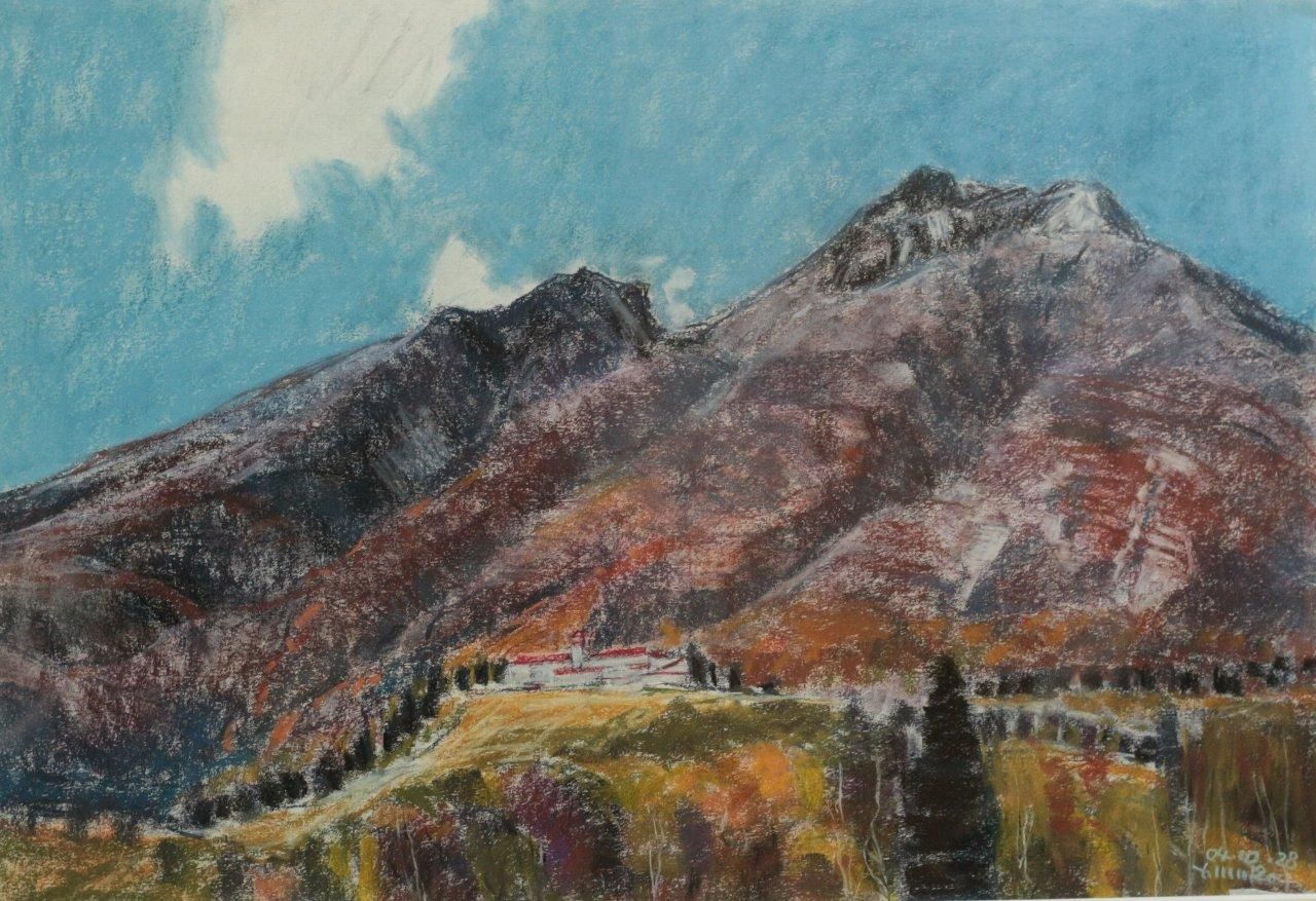 パステル 村山陽 「妙高山 秋景」 商品番号06062802- 絵のある暮らし