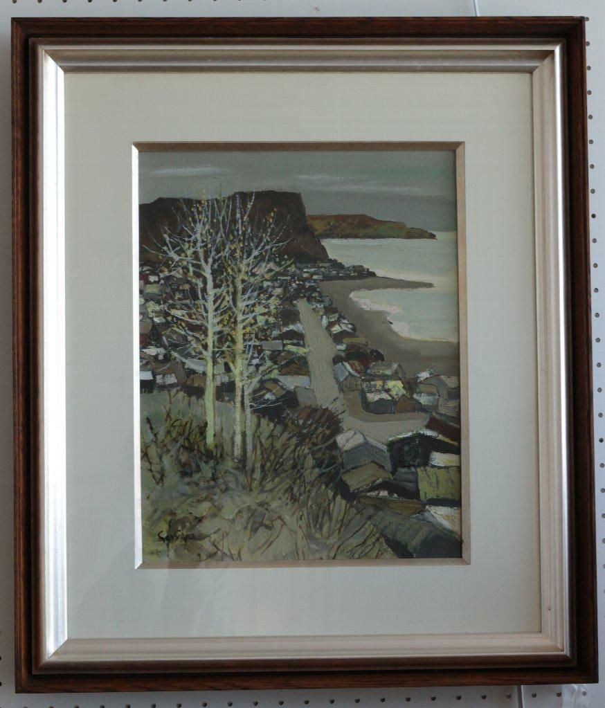 油彩 関屋俊彦 「海の見える丘 F6」 商品番号260- 絵のある暮らし・絵